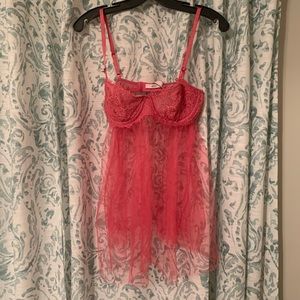 Victoria’s Secret pink lace and tulle lingerie